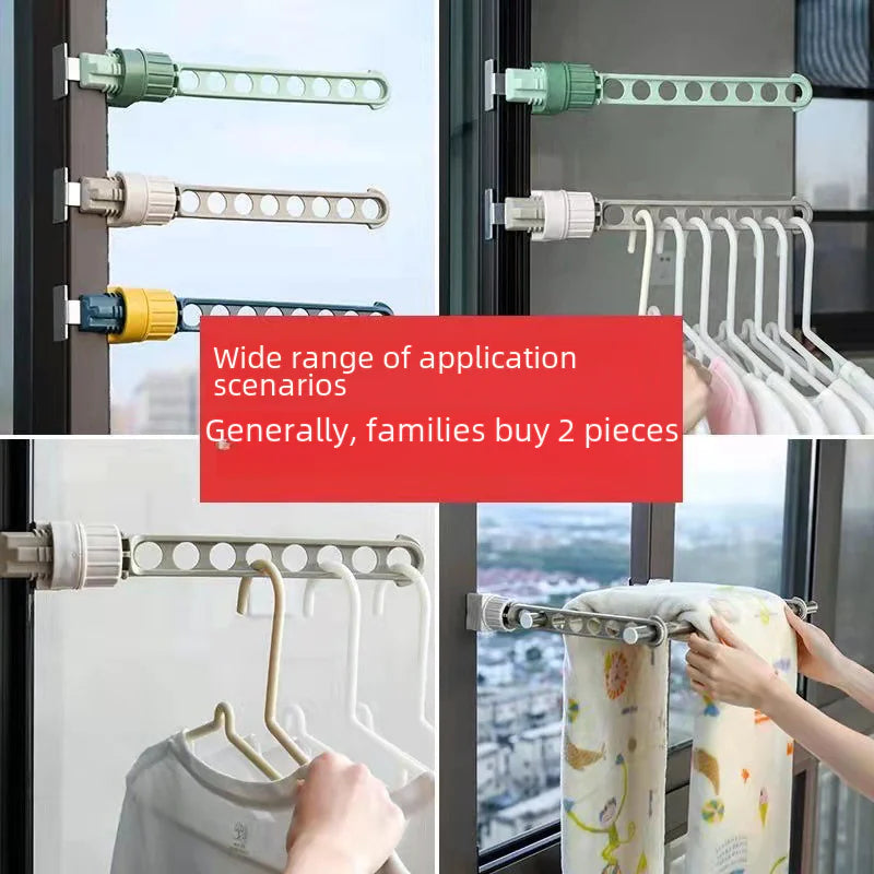 Compact Adjustable Window Laundry RaCk