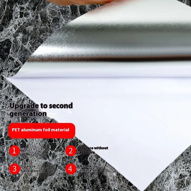 Marbling Thickened Self-adhesive Waterproof Anti-oilproof Wall Kitchen Cabinet Stickers