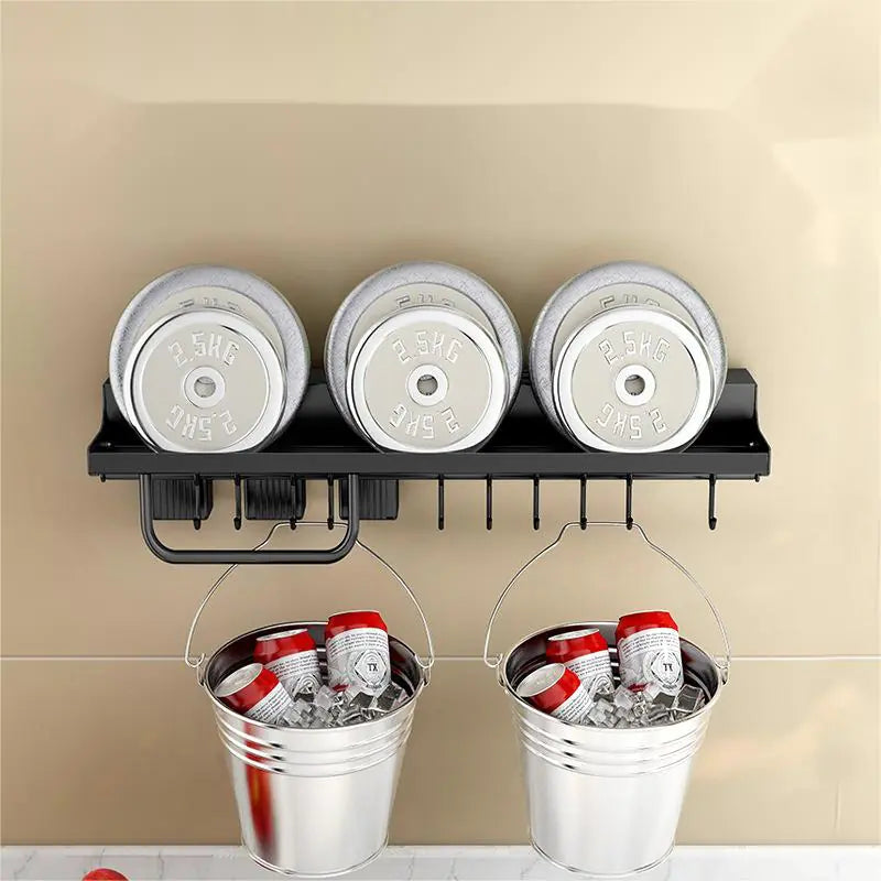 Wall-mounted Multi-function Kitchen Rack for Utensils
