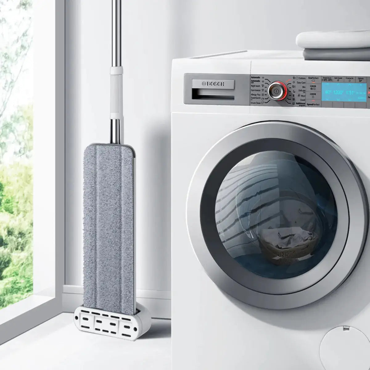 Hands-Free Microfiber Flat Mop