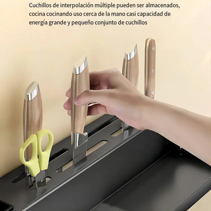 Wall-mounted Multi-function Kitchen Rack for Utensils