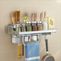 Wall-mounted Multi-function Kitchen Rack for Utensils